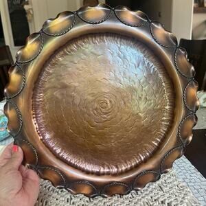 Vintage Gregorian copper plate decor